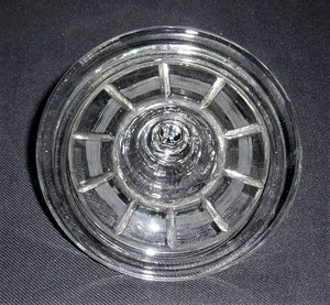 Bohemian Cut Glass Covered Candy Dish