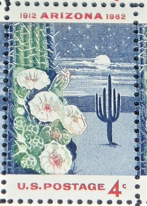Mint 4c Stamp Sheet, Arizona Statehood, Scott Catalog #1192 x 50 Stamps