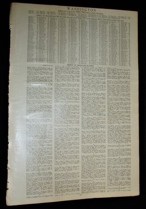 Map Page, Washington, 1932, Large 13.5" by 19.75"