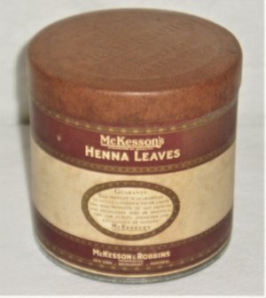 Henna Leaves Container, New Old Stock, McKesson & Robbins