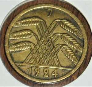 Coin Germany Weimar Republic 50 Rentenpfennig 1924-J