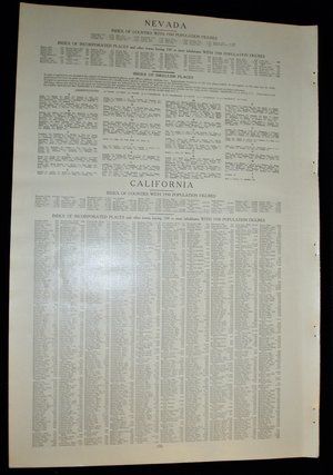 Map Page, Nevada/Yellowstone National Park, 1932, Large 13.5" by 19.75"