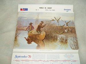 Remington Calendar, 1976 Bicentennial Complete, 12 Pictures