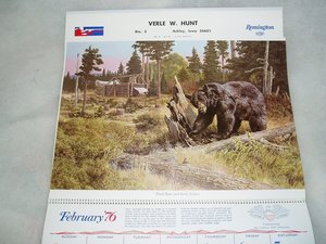Remington Calendar, 1976 Bicentennial Complete, 12 Pictures