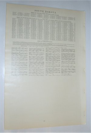 Map Page, South Dakota, 1932, Large 13.5" by 19.75"