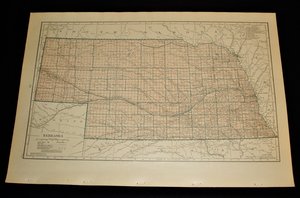 Map Page, Nebraska, 1932, Large 13.5" by 19.75"