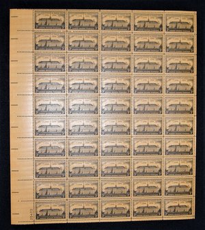 Mint 3c Stamp Sheet, Nassau Hall , Scott Catalog #1083x 50 Stamps