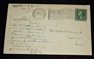 RPPC, RR Bridge & Train, Little Cedar IA,  Real Photo Post Card