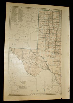Map Page, Texas, 1932, Large 13.5" by 19.75" 2 Full Pages