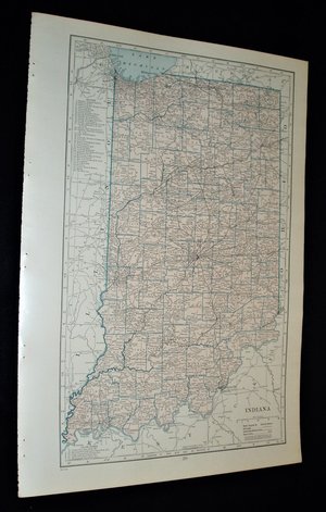 Map Page, Indiana, 1932, Large 13.5" by 19.75"