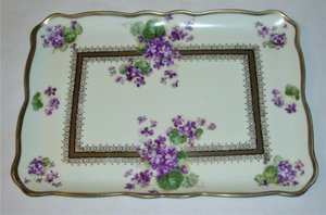 PMF Tray and Covered Dish, Violets