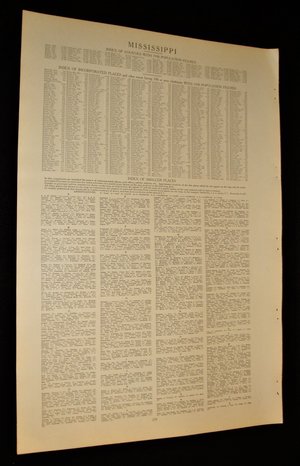 Map Page, Mississippi, 1932, Large 13.5" by 19.75"