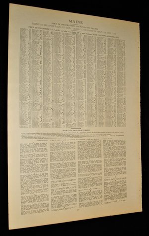 Vintage Map Atlas Page, Maine, 1932, Large 13.5" by 19.75"
