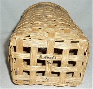 Vintage Handwoven Basket, Sally Kuntz Candle Wall Pocket