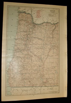 Map Page, Oregon, 1932, Large 13.5" by 19.75" 2 Full Pages