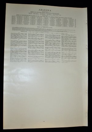 Map Page, Arizona, 1932, Large 13.5" by 19.75"