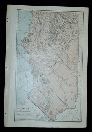 Map Page, California, 1932, Large 13.5" by 19.75" 2 Full Pages