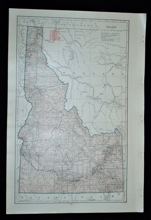 Map Page, Idaho, 1932, Large 13.5" by 19.75"