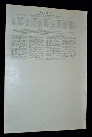 Map Page, Wyoming, 1932, Large 13.5" by 19.75"