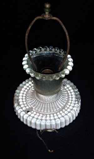 Wonderful Art Nouveau Deco Glass Ceiling Lamp Fixture  Bedstand