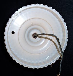 Wonderful Art Nouveau Deco Glass Ceiling Lamp Fixture  Bedstand