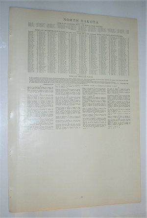 Map Page, North Dakota, 1932, Large 13.5" by 19.75"