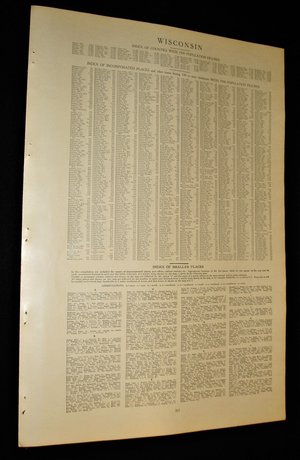 Map Page, Wisconsin, 1932, Large 13.5" by 19.75" 2 Full Pages