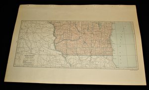Map Page, Wisconsin, 1932, Large 13.5" by 19.75" 2 Full Pages