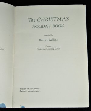 The Christmas Holidays Book, Betty Phillips, Vintage Booklet