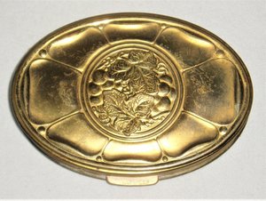 Vintage 5th Avenue Compact, Machined and Floral Brass