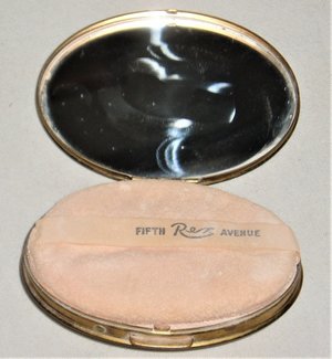 Vintage 5th Avenue Compact, Machined and Floral Brass