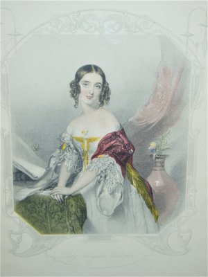 Antique Framed Picture, Lady Augusta Cadogan