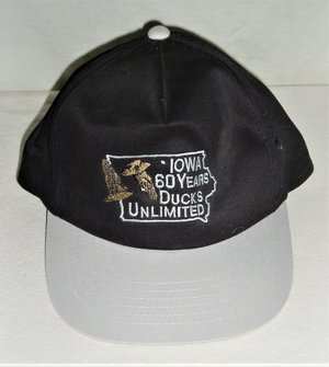 Ducks Unlimited Hat Cap, Iowa 60 Years, Winnebago-Hancock Chapter, Adjustable Snapband