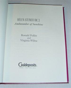 Guideposts Edition, Helen Steiner rice, Ambassador of Sunshine