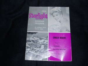 Autograph,  Ginger Rogers on Souvenir Program for "Tovarich" 1964 Kansas City