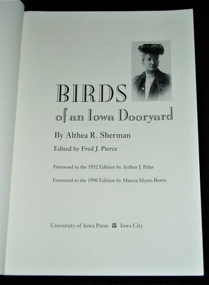 Nature Book, Birds of an Iowa Dooryard, Althea R Sherman
