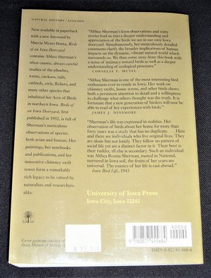 Nature Book, Birds of an Iowa Dooryard, Althea R Sherman