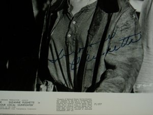 Rare Double Autograph, Signed Picture, Harry Morgan & Suzanne Pleshette, COA, 1970's