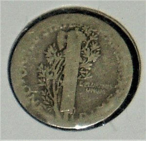 Mercury Dime, Key Date, 1921, AG, Silver Coin