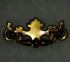 Brass Drawer Pulls, Set of 7 Drop Pulls