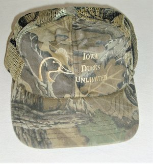 Cap, Iowa Ducks Unlimited Camo Truckers Mesh, Adjustable Snapband