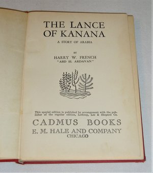 Vintage Book, The Lance of Kanana,
