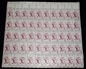 Mint 3c Stamp Sheet, Abraham Lincoln , Scott Catalog #1114x 50 Stamps