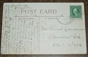 Antique Postcard, Santa Standing by Chimney with Toys, Additional Cards Ship Free