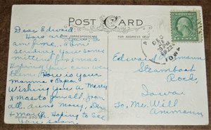 Antique Postcard, Elfish Santa Winking, Additional Cards Ship Free