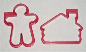 Vintage Cookie Cutters, Log Cabin Syrup