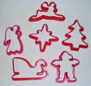 Vintage Cookie Cutters, Christmas x 6