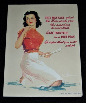 Adolph's Italian Restaurant Chicago, Pin Up Girls Foldout, 1944 Brown & Bigelow, Knute Munson