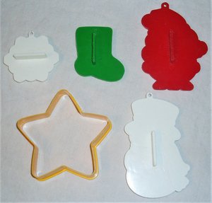 Vintage Cookie Cutters, Christmas x 5