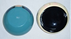 Kokeshi Doll Stacking Trinket Dish Lacquerware Bowl 2pc